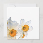 White Daffodil Beerdigung Dankeschön Karte (Rückseite)