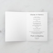 White Daffodil Spring Funeral Service geklappt Programm (Innenseite)