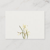 White Daffodil Watercolor Hochzeit wünschend gut Begleitkarte (Rückseite)