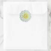 White Dahlia Blume Runder Aufkleber (Tasche)