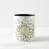 White Dahlia Coffee Mug Zweifarbige Tasse (Mittel)