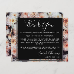 WHITE DAHLIA FLORAL ELEGANT DANKE EINLADUNG