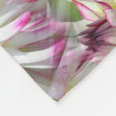 White Dahlia Flower Pattern Nature Fleecedecke (Ecke)