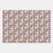 White Dahlia Flower Pattern Nature Geschenkpapier Set (Vorderseite 3)