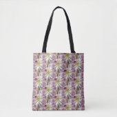 White Dahlia Flower Pattern Nature Tasche (Vorderseite)