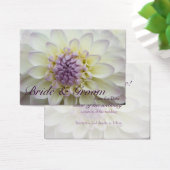 White Dahlia ・ Save the Date Mini-Karte (Schreibtisch)
