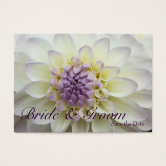 White Dahlia ・ Save the Date Mini-Karte