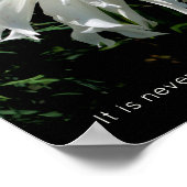 White Dahlia weinend, inspirierendes Zitat Poster (Ecke)