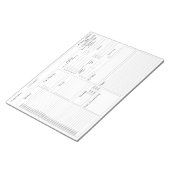 White Daily Planner | 5 und 1 Lebensmitteljournal Notizblock (angewinkelt)