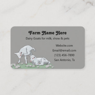 White Dairy Goat Kid Business Card Visitenkarte