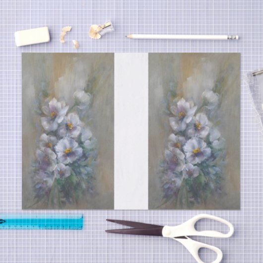 White Daises DBL Seidenpapier (Handwerk)