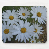 White Daisies Abstrakt Mousepad (Vorne)