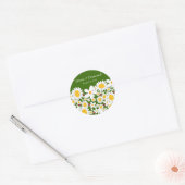 White Daisies and Ladybugs Wedding Sticker (Umschlag)