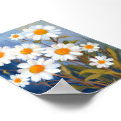 White Daisies Aquarell Blume gestrichen Poster (Ecke)