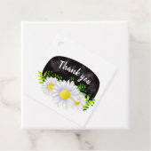 White Daisies auf einem Black Chalkboard Vielen Da Geschenkanhänger (Beispiel)