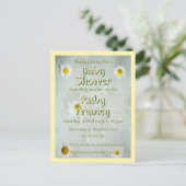 White Daisies Baby Shower Postkarte (Stehend Vorderseite)