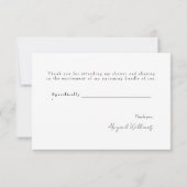 White Daisies Baby Shower Vielen Dank Dankeskarte (Rückseite)