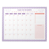 White Daisies Blumenmonatlich zur Erstellung von P Notizblock (Vorderseite)