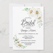 White Daisies Brautparty Einladung (Vorderseite)
