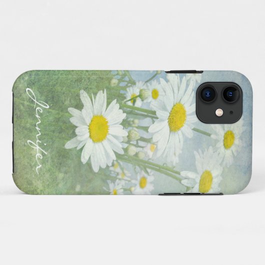 White Daisies Case-Mate iPhone Hülle (Rückseite (Horizontal))