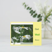 White Daisies Collage Cust. Schnelle Postkarte (Stehend Vorderseite)