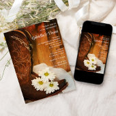 White Daisies Cowboy Boots Country Western Hochzei Einladung