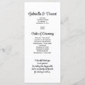 White Daisies Cowboy Boots Country Western Hochzei Programm (Rückseite)