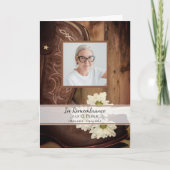 White Daisies Cowboy Boots Western Begräbnisdienst Programm (Vorderseite)