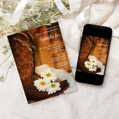 White Daisies Cowboy Boots Western Brautparty Einladung