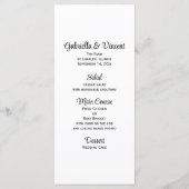 White Daisies Cowboy Boots Western Wedding Menu Menükarte (Rückseite)