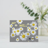 White Daisies Cust. Farbe 2: Schnelle Postkarte (Stehend Vorderseite)