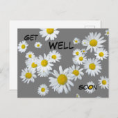 White Daisies Cust. Farbe wird bald gut auf Postka Postkarte (Vorne/Hinten)