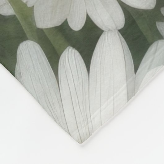 White Daisies Fleecedecke (Ecke)