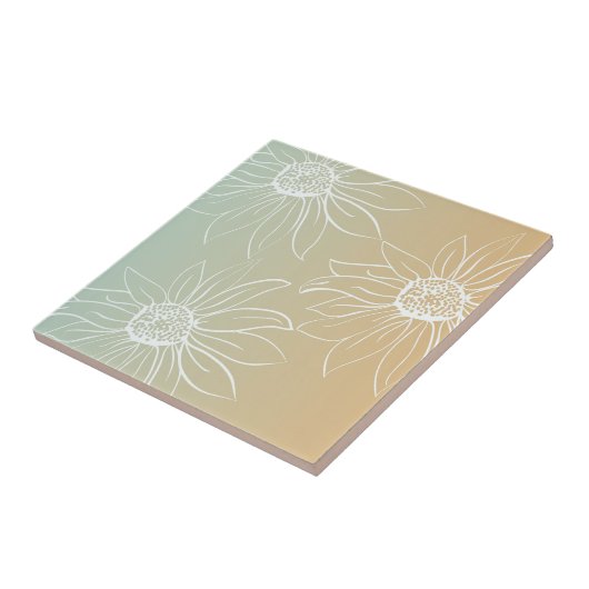 White Daisies Fliese (Seite)