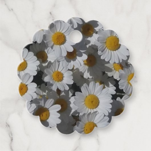 White Daisies Geschenkanhänger (Vorderseite)
