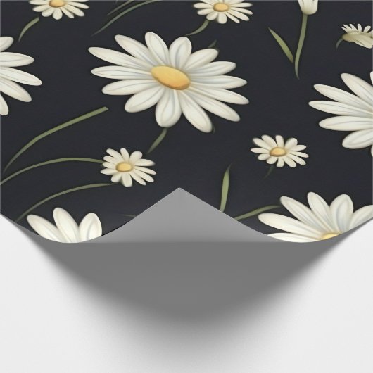 White Daisies Geschenkpapier (Ecke)