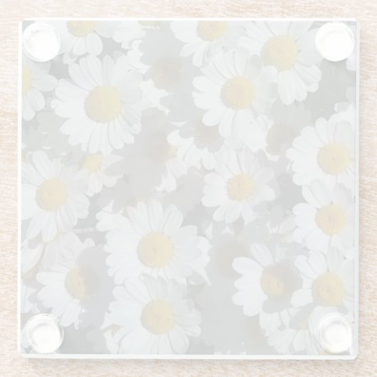 White Daisies Glasuntersetzer (Rückseite)