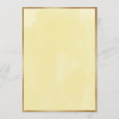 White Daisies Gold Frame Yellow Wedding Einladung (Rückseite)