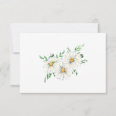 White Daisies Greenery Floral Watercolor Wedding RSVP Karte (Rückseite)