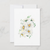 White Daisies Greenery Garden Floral Wedding RSVP Karte (Rückseite)