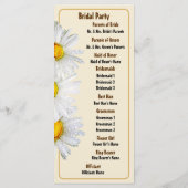 White Daisies in the Rain Wedding Program Programm (Rückseite)