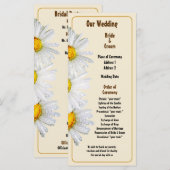 White Daisies in the Rain Wedding Program Programm (Vorne/Hinten)