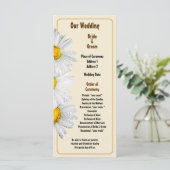 White Daisies in the Rain Wedding Program Programm (Stehend Vorderseite)