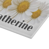 White Daisies Individuelle Name White Floral Schneidebrett (Ecke)