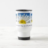White Daisies Kaffee Mugs Blue Himmel Richtiges Di Reisebecher (Mittel)
