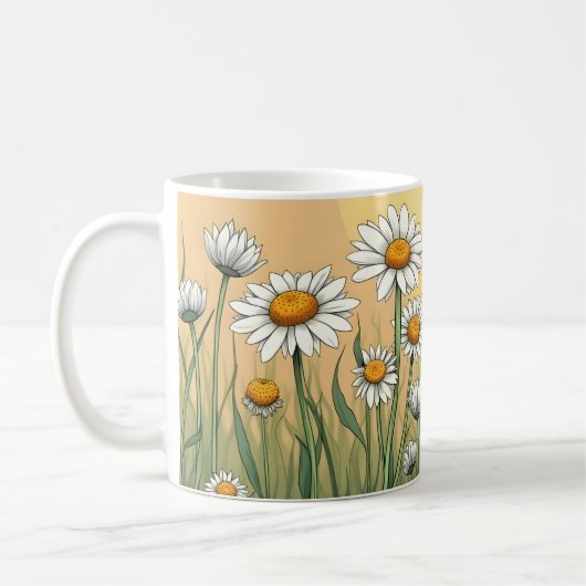 White Daisies Kaffeetasse (Links)