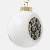 White Daisies Keramik Kugel-Ornament (Links)
