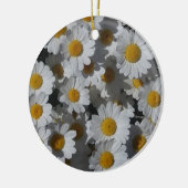 White Daisies Keramik Ornament (Links)