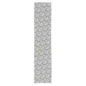 WHITE DAISIES KURZER TABELLENRUNNER KURZER TISCHLÄUFER (Vorderseite)