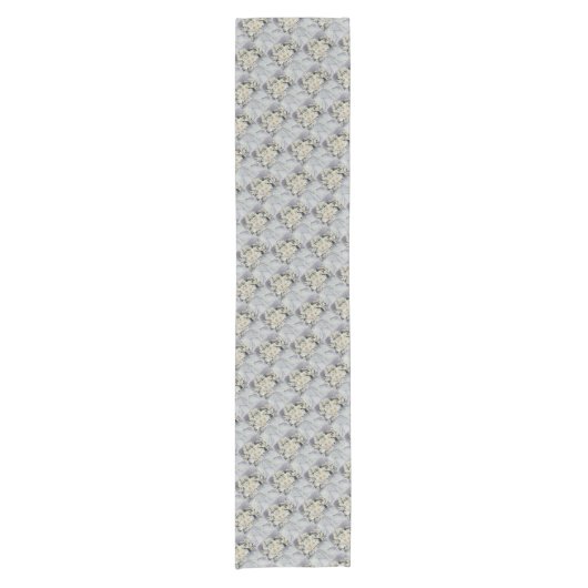 WHITE DAISIES KURZER TABELLENRUNNER KURZER TISCHLÄUFER (Vorderseite)